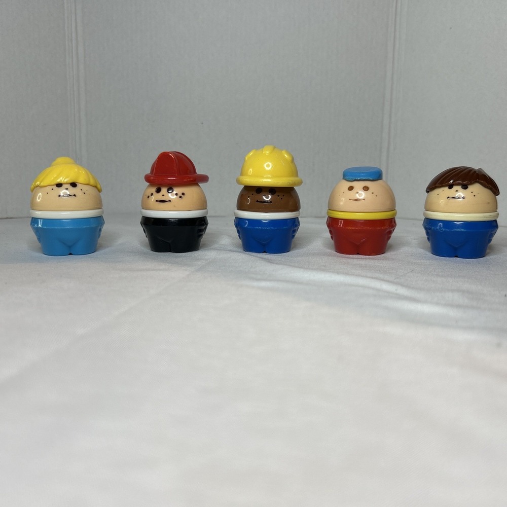 Little Tikes Toddle Tots LOT 7 Figure Girl/‎ Boy hat/ Construction/Fireman